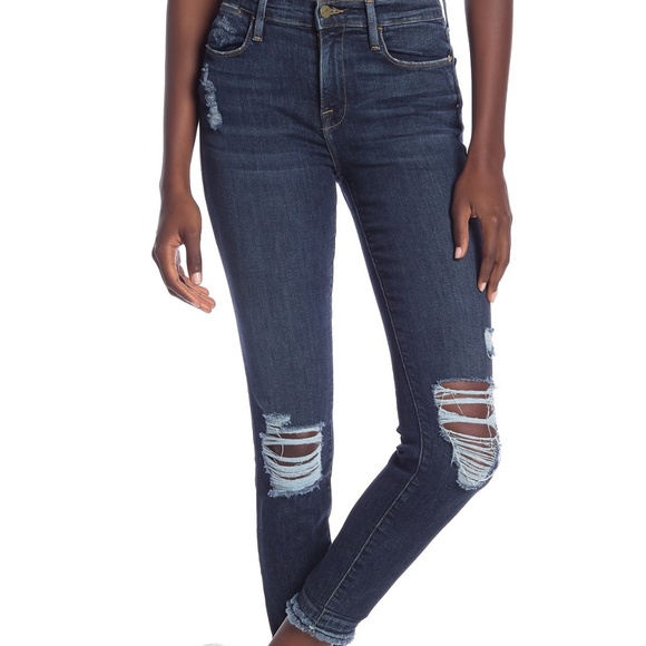 Frame | Le High Skinny Distressed Jeans Montclair - Picture 4 of 8
